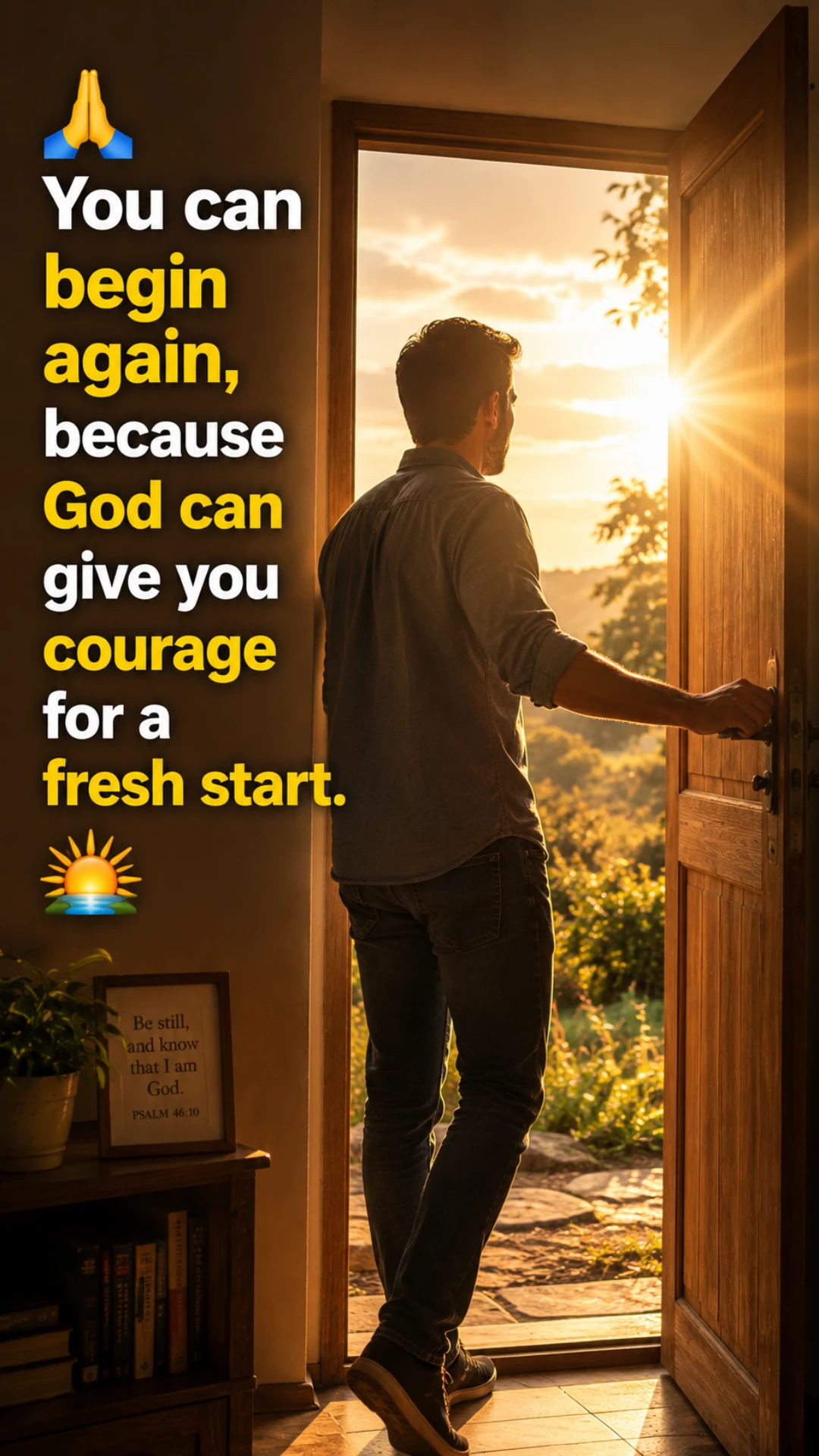God quotes about courage, new beginnings, faith, and fresh starts